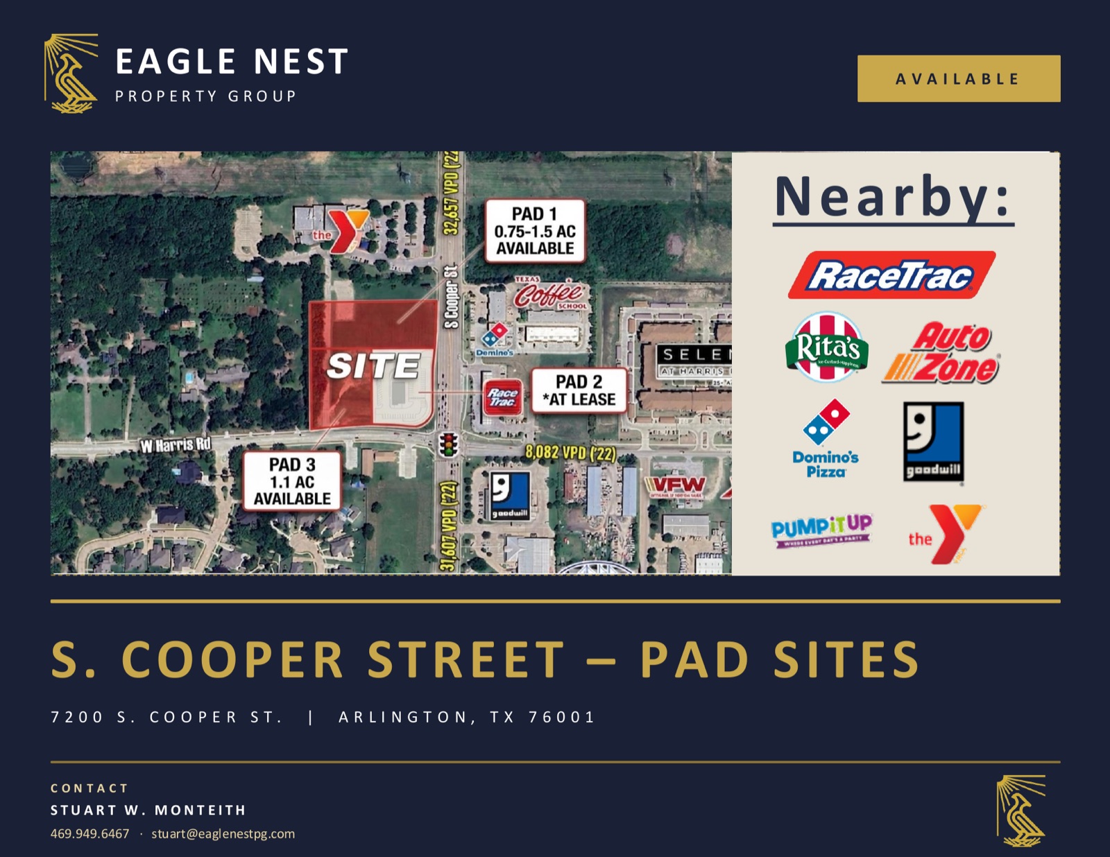 S. Cooper Street pad sites — aerial